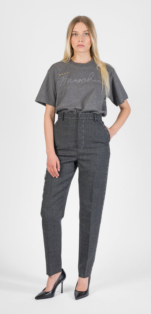 MOSCHINO COUTURE PANTALONE RICAMATO