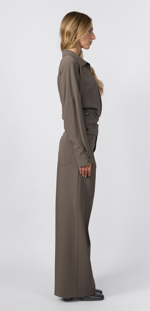 PHILOSOPHY BY LORENZO SERAFINI CRÊPE SHIRT WITH CROSS