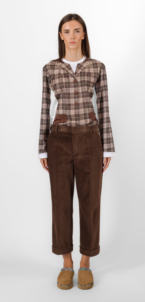 MOSCHINO CROP CORDUROY TROUSERS