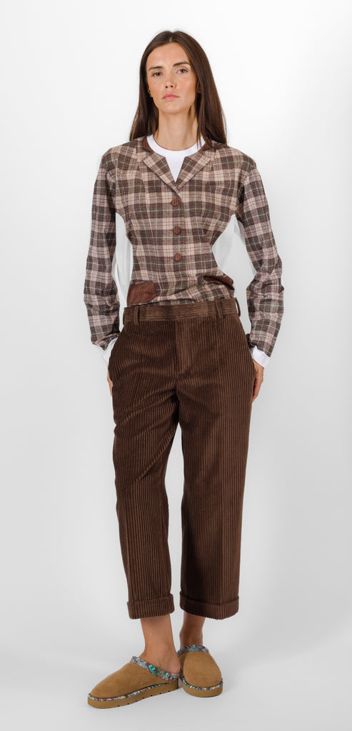 MOSCHINO CROP CORDUROY TROUSERS