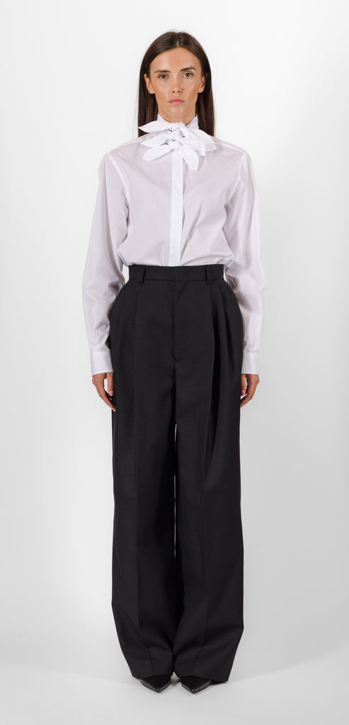 MOSCHINO BLACK WOOL TROUSERS