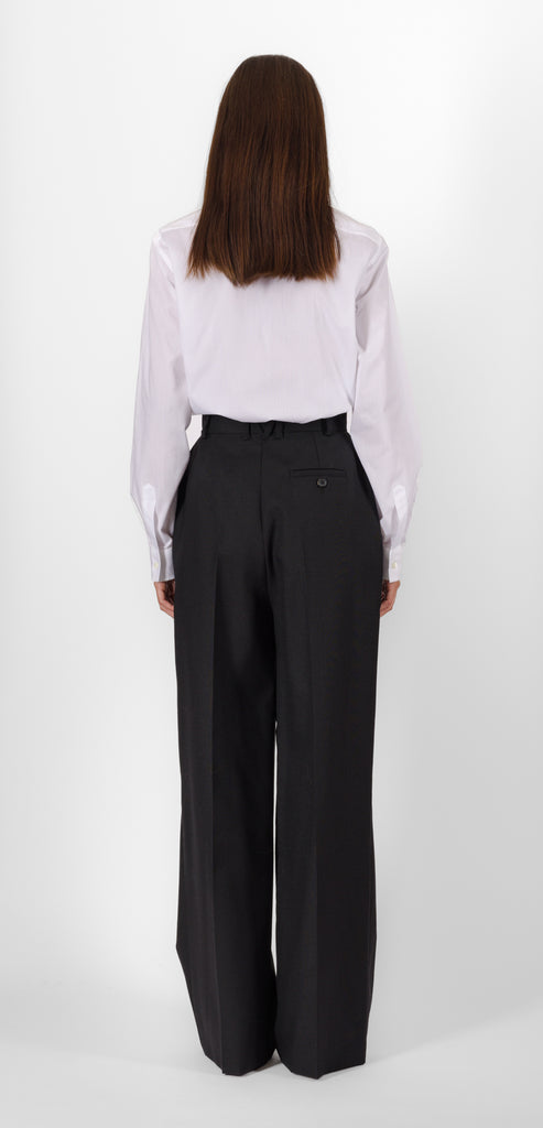 MOSCHINO BLACK WOOL TROUSERS