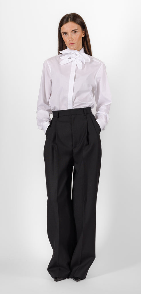 MOSCHINO BLACK WOOL TROUSERS