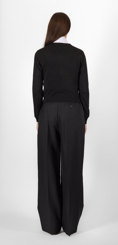 MOSCHINO GOLDEN M BLACK PULLOVER