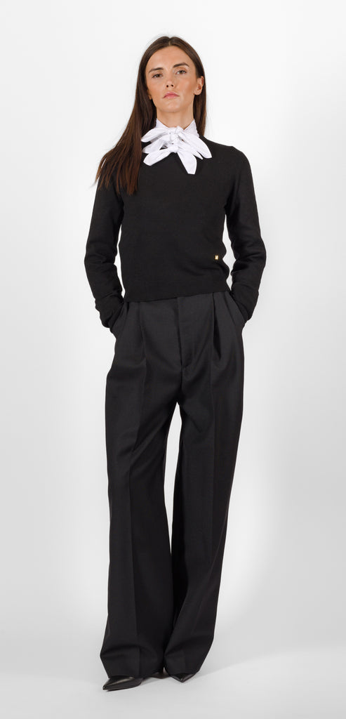 MOSCHINO GOLDEN M BLACK PULLOVER