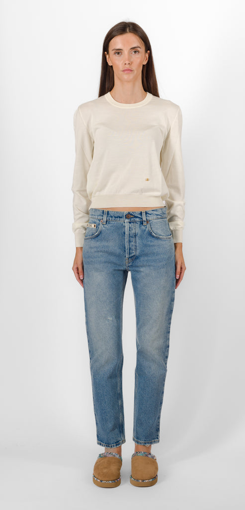 MOSCHINO MAGLIA BIANCA GOLDEN M