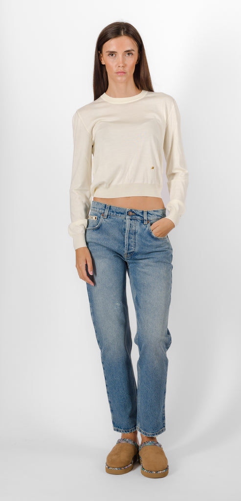 MOSCHINO MAGLIA BIANCA GOLDEN M