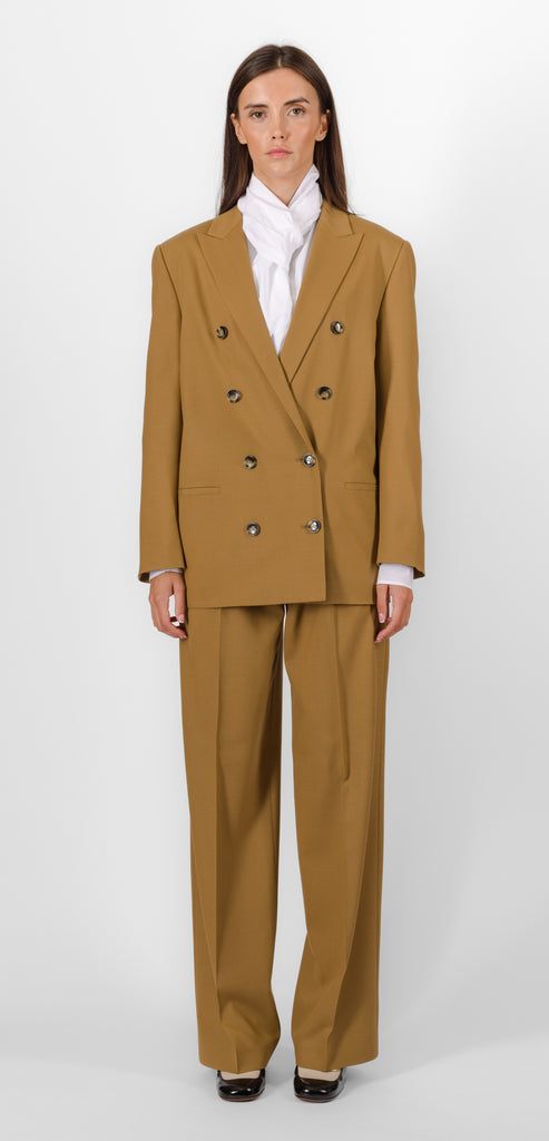 ALBERTA FERRETTI BROWN WOOL BLAZER