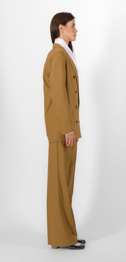 ALBERTA FERRETTI BROWN WOOL BLAZER