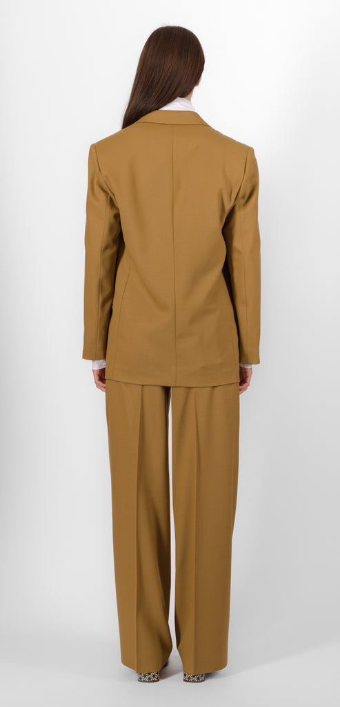ALBERTA FERRETTI BROWN WOOL BLAZER