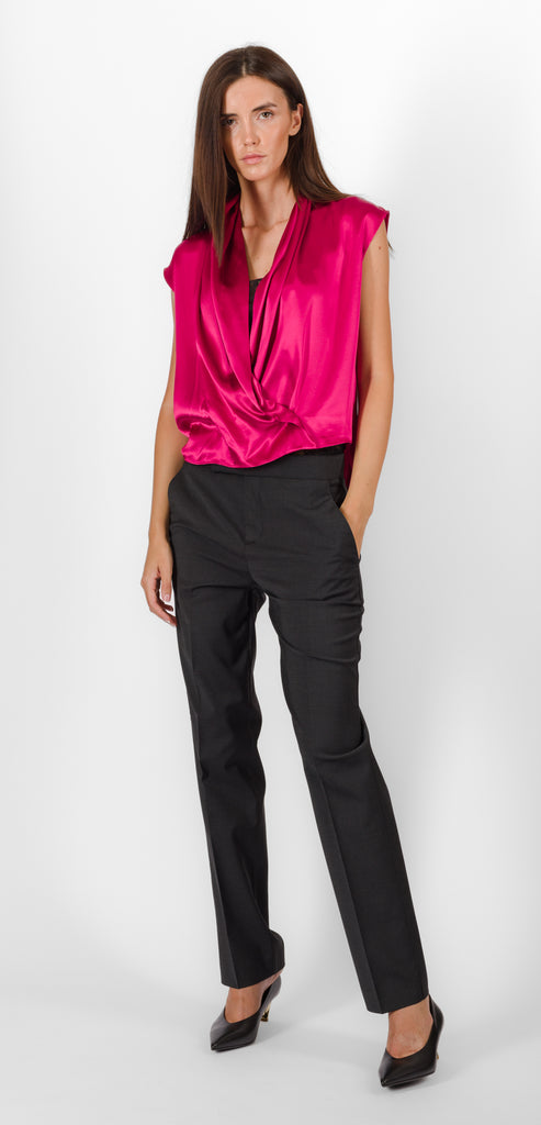 ALBERTA FERRETTI SHINY SATIN SHIRT
