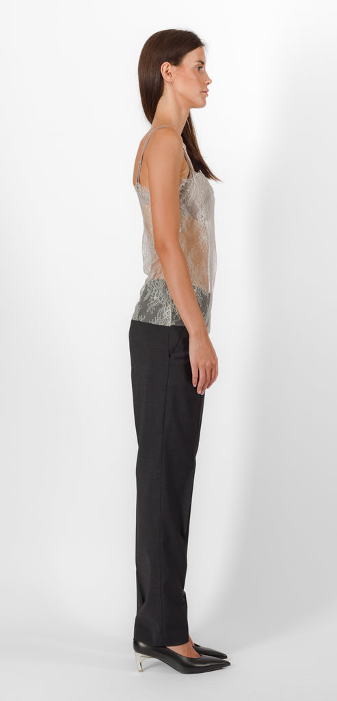 ALBERTA FERRETTI ICE TRANSPARENT LACE TOP