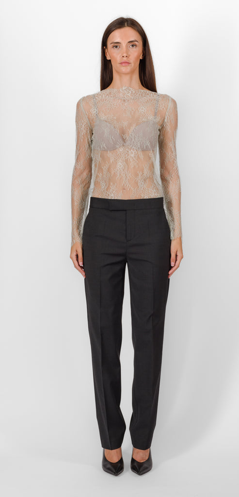 ALBERTA FERRETTI GREY WOOL TROUSER
