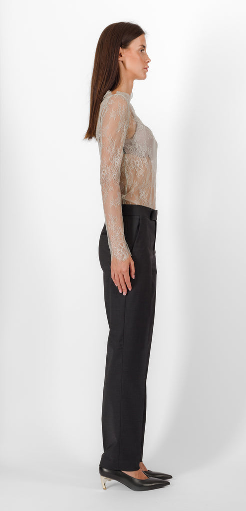 ALBERTA FERRETTI GREY WOOL TROUSER
