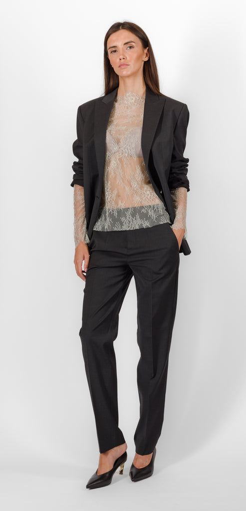 ALBERTA FERRETTI GREY WOOL BLAZER
