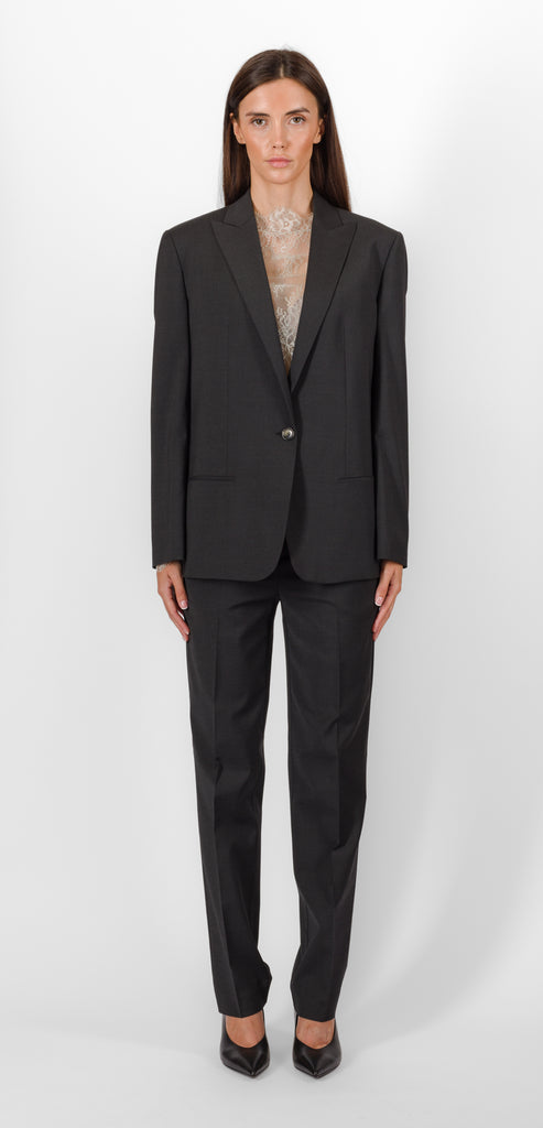 ALBERTA FERRETTI GREY WOOL BLAZER