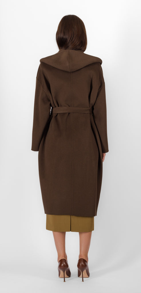 ALBERTA FERRETTI BROWN WOOL COAT