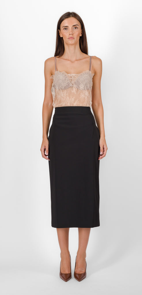 ALBERTA FERRETTI BLACK STRETCH SKIRT