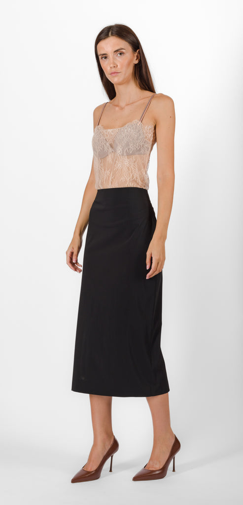 ALBERTA FERRETTI BLACK STRETCH SKIRT