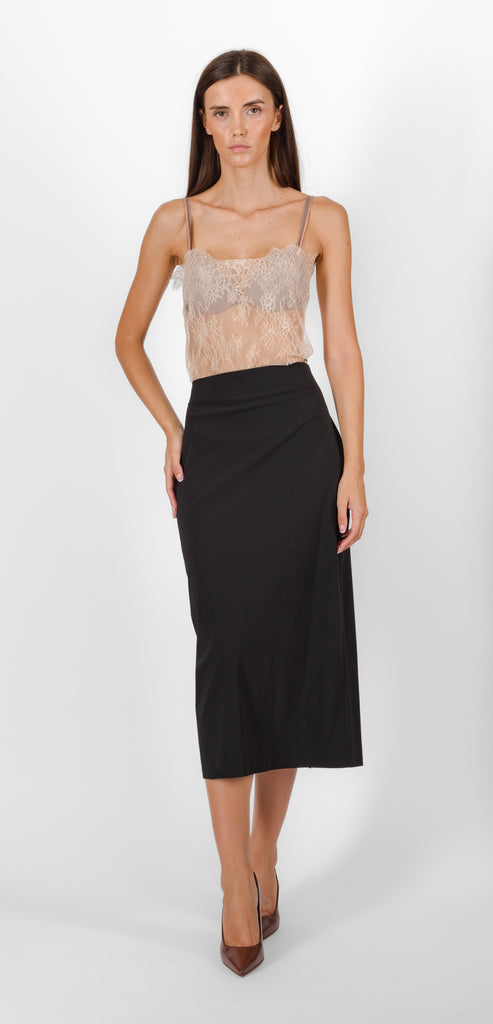 ALBERTA FERRETTI BLACK STRETCH SKIRT