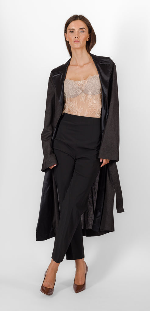 ALBERTA FERRETTI GREY COAT