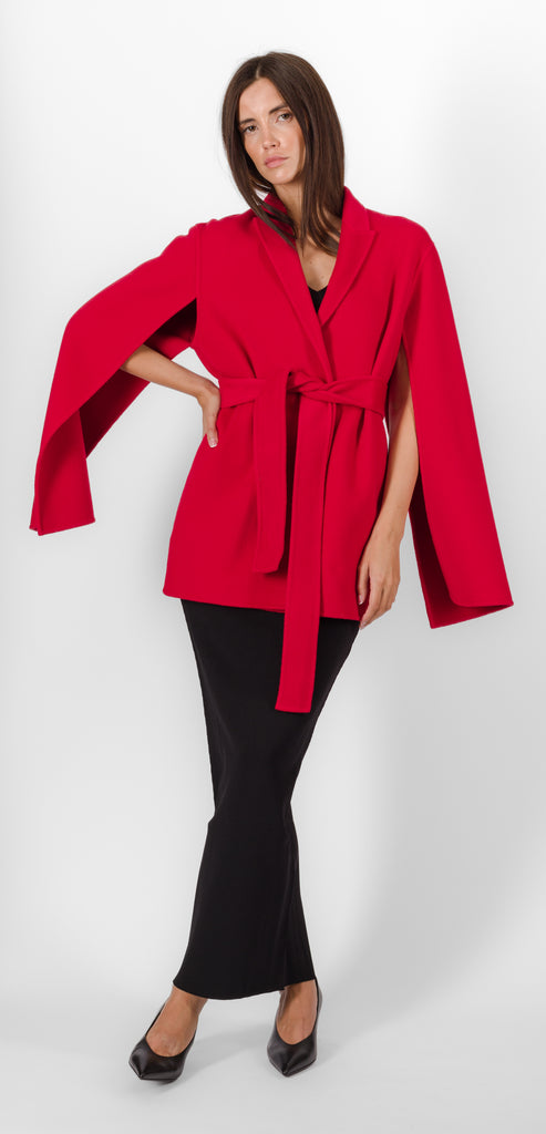 ALBERTA FERRETTI RED CLOTH OUTERWEAR