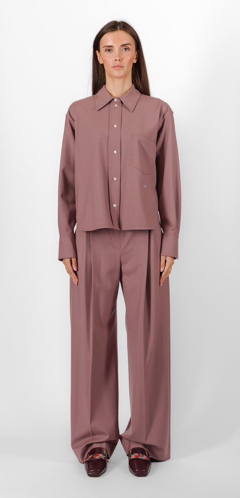 VICTORIA BECKHAM MAUVE SHORT SHIRT