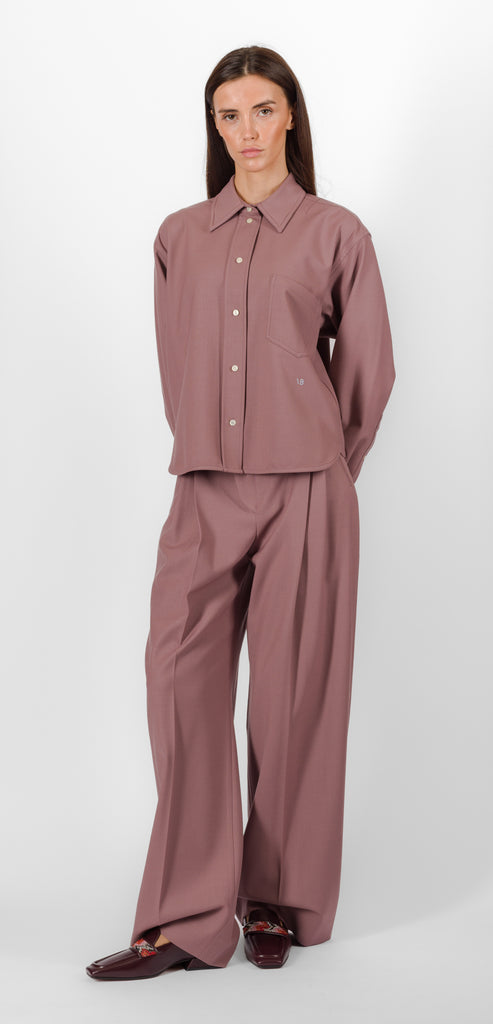 VICTORIA BECKHAM MAUVE SHORT SHIRT