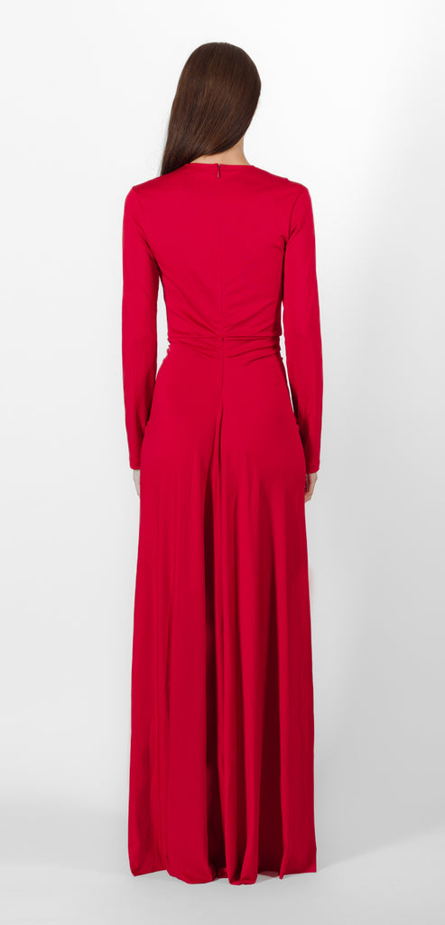 VICTORIA BECKHAM LONG RED DRESS