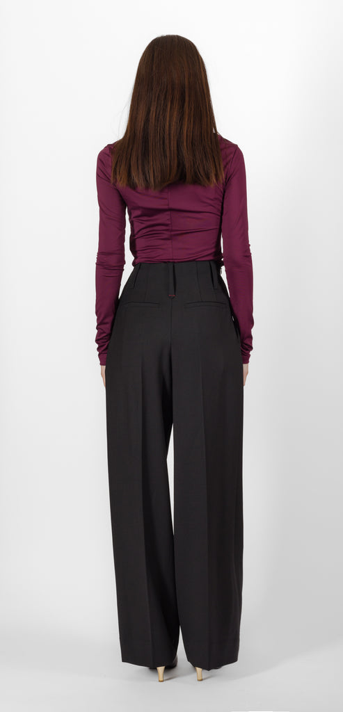 VICTORIA BECKHAM BLACK HIGH WAISTED TROUSER