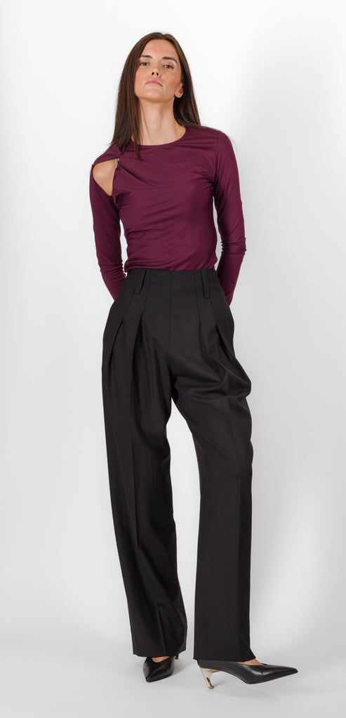 VICTORIA BECKHAM BLACK HIGH WAISTED TROUSER