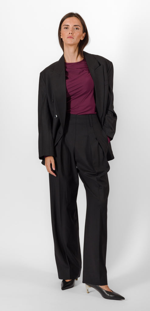 VICTORIA BECKHAM BLACK HIGH WAISTED TROUSER