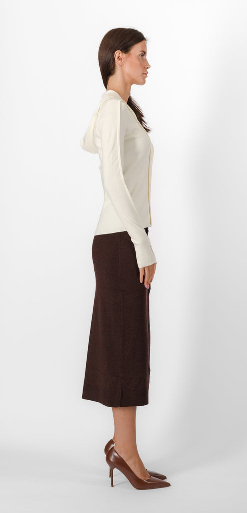 VICTORIA BECKHAM IVORY TOP WITH ZIP