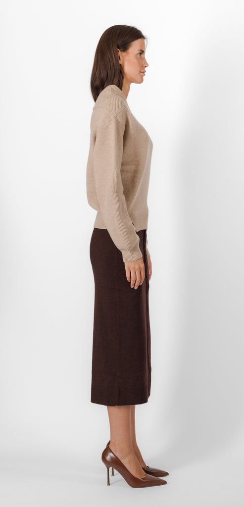 VICTORIA BECKHAM BEIGE JUMPER