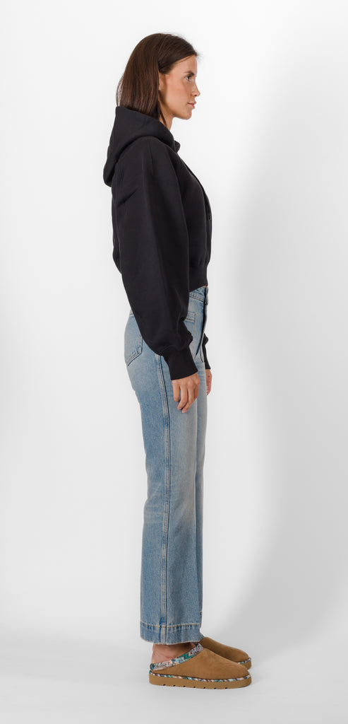 VICTORIA BECKHAM CROPPED RAGLAN HOODIE