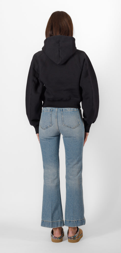 VICTORIA BECKHAM CROPPED RAGLAN HOODIE