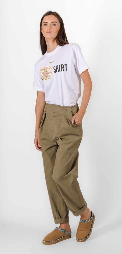 MOSCHINO GREEN TROUSERS