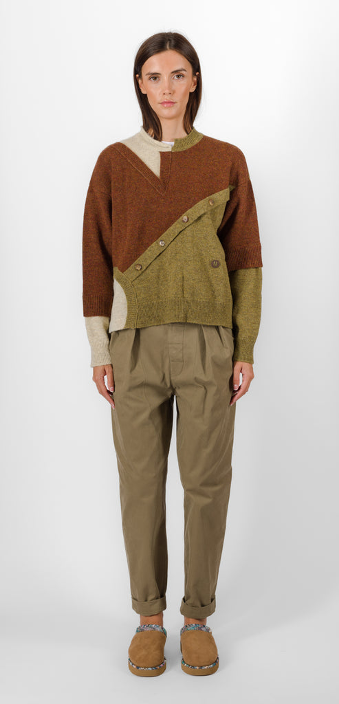 MOSCHINO PATCHWORK SWEATER