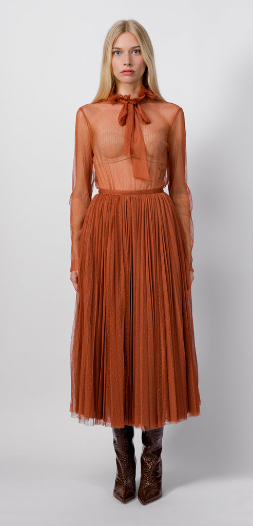 PHILOSOPHY BY LORENZO SERAFINI POIS TULLE SHIRT