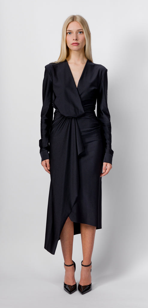 PHILOSOPHY BY LORENZO SERAFINI BLACK STRETCH DRESS
