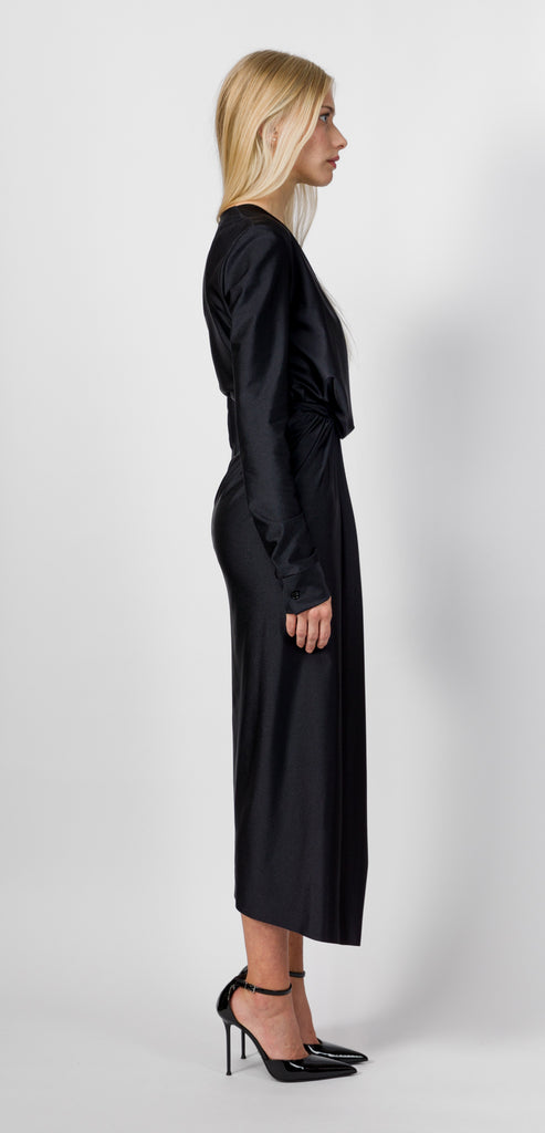 PHILOSOPHY BY LORENZO SERAFINI BLACK STRETCH DRESS