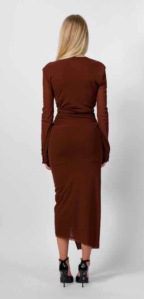 PHILOSOPHY BY LORENZO SERAFINI DRESS IN STRETCH TULLE