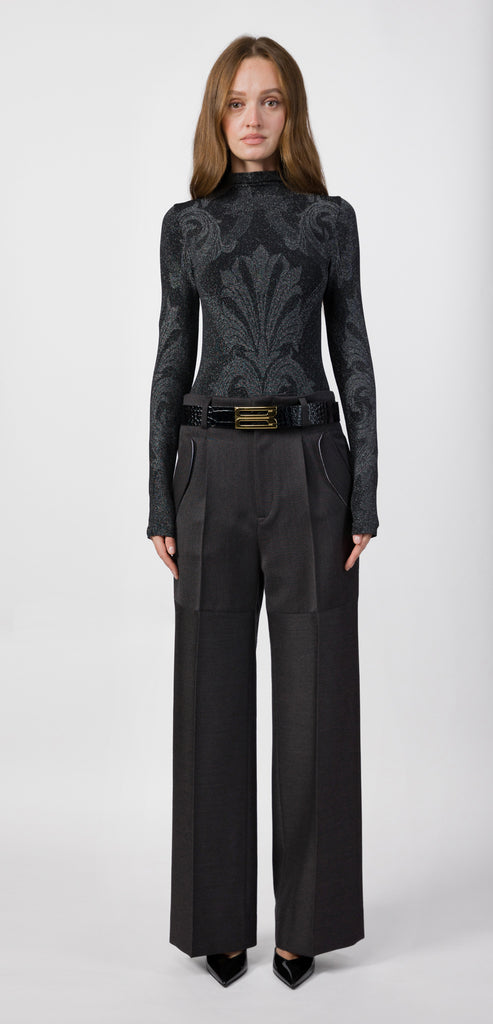 VICTORIA BECKHAM CHARCOAL TROUSER