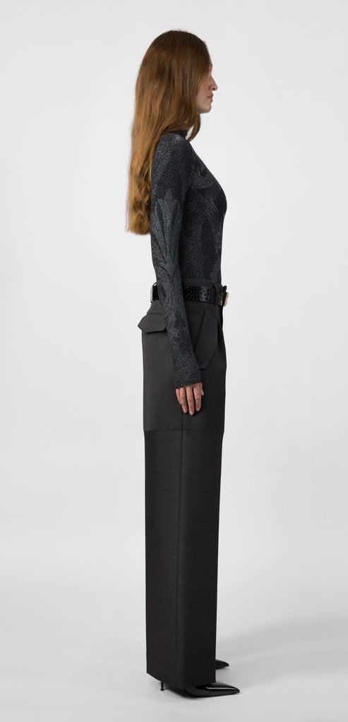 VICTORIA BECKHAM CHARCOAL TROUSER
