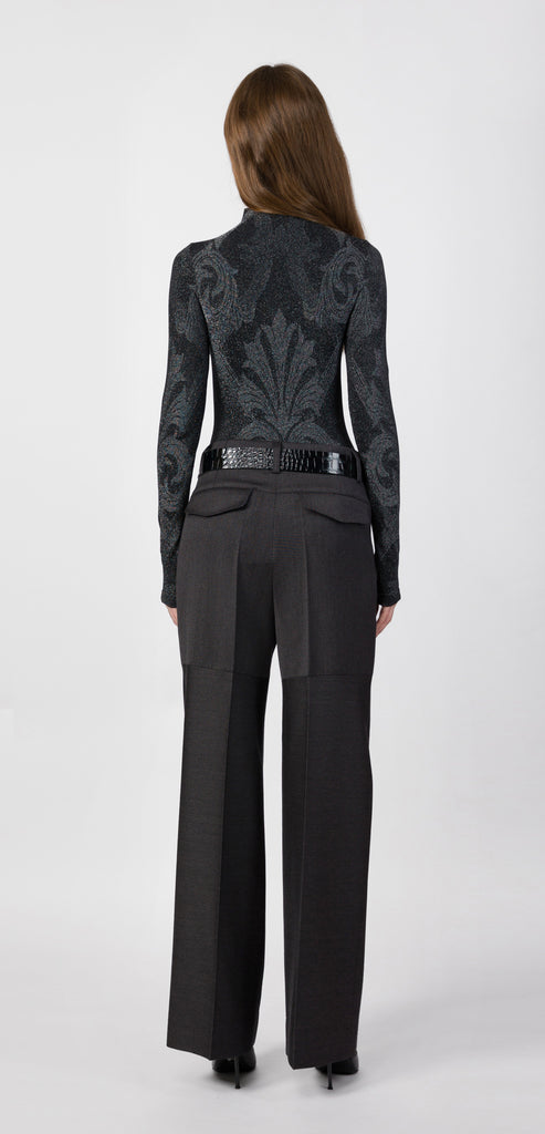 VICTORIA BECKHAM CHARCOAL TROUSER