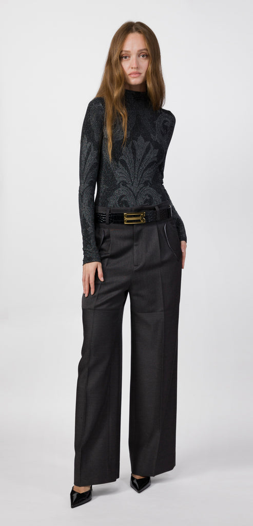 VICTORIA BECKHAM CHARCOAL TROUSER