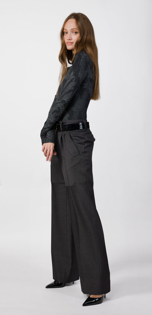 VICTORIA BECKHAM CHARCOAL TROUSER