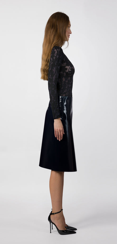 PHILOSOPHY BY LORENZO SERAFINI BLUE MIDI SKIRT