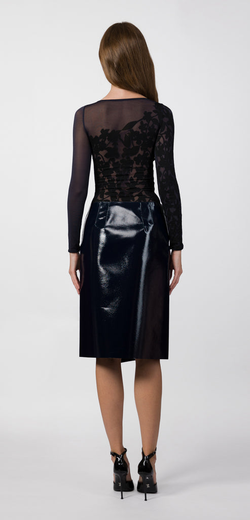PHILOSOPHY BY LORENZO SERAFINI BLUE MIDI SKIRT