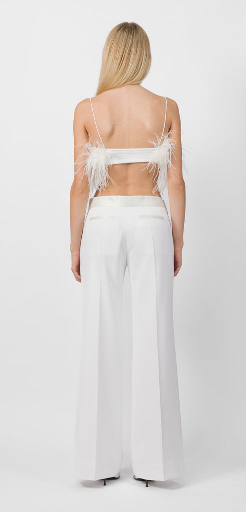 PHILOSOPHY DI LORENZO SERAFINI TOP CON PIUME